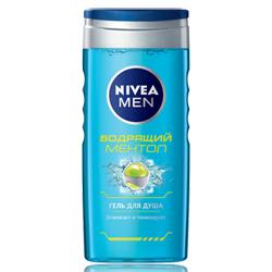 "Nivea" гель для душа "Men, Бодрящий ментол" 250мл.